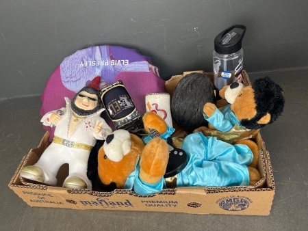 Elvis Presley memorabilia box lot