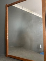 Timber framed wall mirrors shaped sides