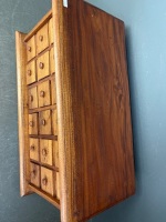 18 drawer timber apothecary spice chest - 4