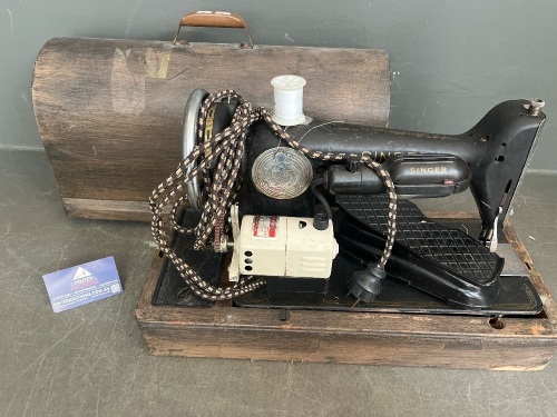 Singer 201K bentwood cabinet sewing machine