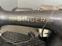 Singer 201K bentwood cabinet sewing machine - 2