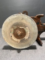 Cast iron clamp hand crank bench grinding wheel sharpening stone - 4