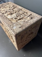 Carved Chinese export chest 1050mm wide - 2
