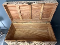 Carved Chinese export chest 1050mm wide - 4