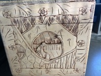 Carved Chinese export chest 1050mm wide - 5