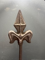 Wrought iron gothic arch garden gate fleur de lis - 4