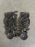 Pair cast iron shutter dogs - 2