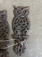 Pair cast iron shutter dogs - 3
