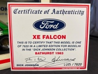 1983 Ford Falcon XE - # 17 Dick Johnson/Kevin Bartlett - Green James Hardie 1000 - 4465 / 7620 - BianteB180301A - Certificate Signed Dick Johnson - 3
