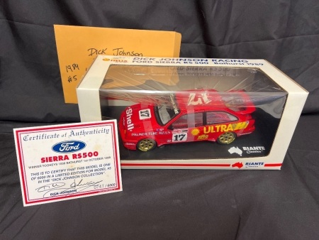 1989 Ford Sierra RS500 - # 17 Dick Johnson/John Bowe - Red Tooheys 1000 - 0747 / 6000 - Biante103898017 - Certificate Signed Dick Johnson