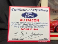 1999 Ford Falcon AU XR8 - # 17 Dick Johnson/Steven Johnson - Yellow Red FAI 1000 - 2759 / 5004 - Biante182001009 - Certificate Signed Dick Johnson - 3