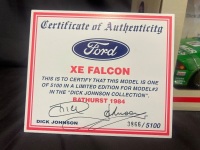 1984 Ford Falcon XE - # 17 Dick Johnson/John French - Green Palmer Tube Mills James Hardie 1000 - 3866 / 5100 - Biante182001008 - Certificate Signed Dick Johnson - 4