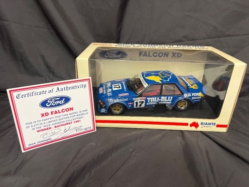 1981 Ford Falcon XD - # 17 Dick Johnson/John French - Blue Tru-Blu James Hardie 1000 Winner - 6933 / 8274 - Biante182001007 - Certificate Signed Dick Johnson
