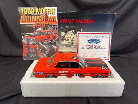 1969 Ford Falcon XW GT-HO - # 61D Allan Moffat/Alan Hamilton - Red Hardie Ferodo 500 - 2503 / 5000 - AUTOart86911 - Certificate Signed Allan Moffat