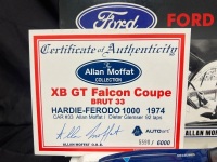 1974 Ford Falcon XB GT Coupe - # 33 Allan Moffat/Dieter Glemser - Blue Brut Hardie Ferodo 1000 - 5590 / 6000 - AUTOart87411 - Certificate Signed Allan Moffat - 4