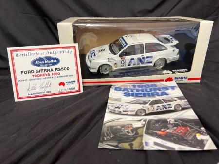 1988 Ford Sierra RS500 - # 9 Allan Moffat/Gregg Hansford/Klaus Niedzwiedz - White ANZ Tooheys 1000 - 4313 / 6000 - Biante103888009 - Certificate Signed Allan Moffat