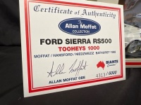 1988 Ford Sierra RS500 - # 9 Allan Moffat/Gregg Hansford/Klaus Niedzwiedz - White ANZ Tooheys 1000 - 4313 / 6000 - Biante103888009 - Certificate Signed Allan Moffat - 2