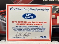 1973 Ford Falcon XY GT-HO Phase 3 - # 9 Allan Moffat - Red Australian Touring Car Championship Winner - 4818 / 6000 - AUTOart87360 - Certificate Signed Allan Moffat - 3