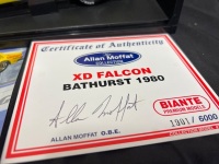 1980 Ford Falcon XD - # 1 Allan Moffat/John Fitzpatrick - Yellow Federation Unipart Hardie Ferodo 1000 - 1901 / 6000 - Biante182001025 - Certificate Signed Allan Moffat - 2