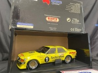 1980 Ford Falcon XD - # 1 Allan Moffat/John Fitzpatrick - Yellow Federation Unipart Hardie Ferodo 1000 - 1901 / 6000 - Biante182001025 - Certificate Signed Allan Moffat - 6
