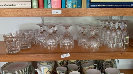 Asstd Collection of Villeroy and Boch Signed Crystal Flutes, Wine Glasses and Whisky Tumblers