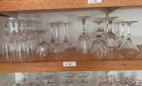 Asstd Lot of Glass & Crystal inc. Champagne Flutes, Wine, Hock, Martini and Aperitif Glasses - App. 20 in Total