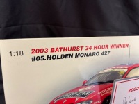 2003 Holden Monaro CV8 - # 05 Peter Brock/A. Gigney - Targa Tasmania - 2170 / 4000 - AUTOart80359 - Certificate Signed Peter Brock - 4