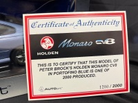 Holden Monaro CV8 - Peter Brock - Portofino Blue - 1200 / 2000 - AUTOart73434 - 3