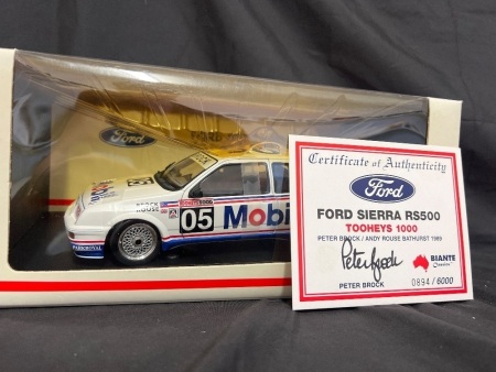 1989 Ford Sierra RS500 - Peter Brock/Andy Rouse - Tooheys 1000 - 0894 / 6000 - Biante103898005 - Certificate Signed Peter Brock