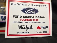 1989 Ford Sierra RS500 - Peter Brock/Andy Rouse - Tooheys 1000 - 0894 / 6000 - Biante103898005 - Certificate Signed Peter Brock - 3