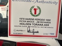 1978 Holden Torana LX A9X - # 5 Peter Brock/Jim Richards - Brocky's Bathurst A9X - Hardie Ferodo 1000 Winner - 5735 / 7800 - AUTOart87861 - Signed Peter Brook - 4