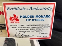 1969 Holden Monaro HT GTS350 - # 44D Colin Bond/Tony Roberts - HDT Bathurst Winner - 1769 / 5000 - AUTOart86961 - Certificate Signed Colin Bond - 2