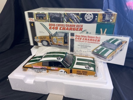 1972 Chrysler Valiant Charger E49 - # 15 Doug Chivas/Damon Beck - 1608 / 2500 - Classic Carlectables18055 - Certificate Signed Doug Chivas and Damon Beck