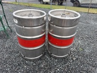 2x Coopers Brewery stainless steel beer kegs