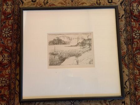 Framed Ltd Edition 63/150 Charcoal Seascape