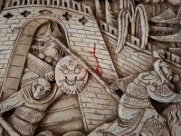 Carved Chinese export chest 1050mm wide - 6