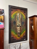 Hand Carved Wooden Ethnic Wall Panel - 3