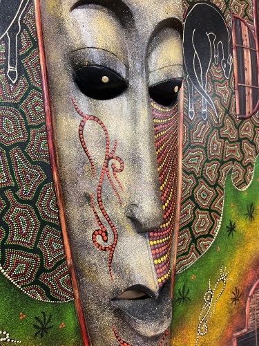 Hand Carved Wooden Ethnic Wall Panel