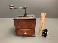 Antique Timber Hand Coffee Grinder