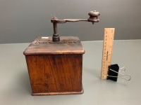 Antique Timber Hand Coffee Grinder - 5