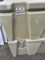 2 x Plastic Millitary-Style Storage Chests - 2