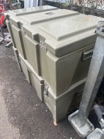 2 x Plastic Millitary-Style Storage Chests - 3