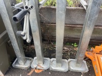 4 x Galvanized Steel Ute Canopy Jack-off Legs - 3