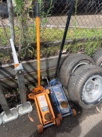 2 x Heavy Duty Garage Service Jacks (1 x Pro-lift)