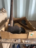 Box Lot of Axes and Axe Heads