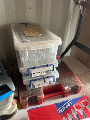 Large Lot of Nuts, Bolts and More