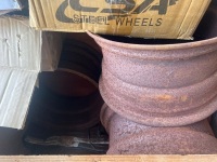 Assorted Steel Wheel Rims in Crate - 2