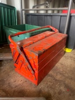Tiered Metal Toolbox with Assorted Hand Tools, Locking Pliers, Pipe Wrenches & Spirit Level - 4