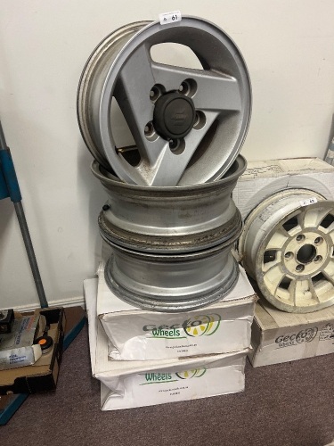 5x Silver 5-Spoke Suzuki Alloy Rims &ndash; 5-Stud