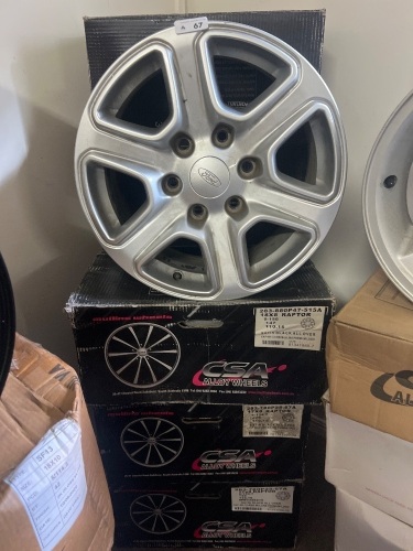 4x Silver Ford Alloy Rims &ndash; 6-Spoke, 5-Stud, 18x8 Inch